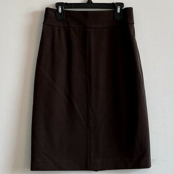 Center Ville Paris Dark Brown Pencil Skirt - Size 4 - Picture 1 of 4